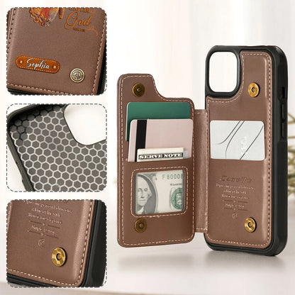 Be Still And Know That I Am God - Personalized Christian Wallet Phone Case