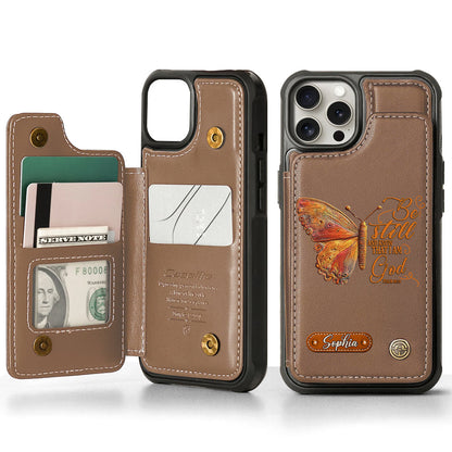 Be Still And Know That I Am God - Personalized Christian Wallet Phone Case