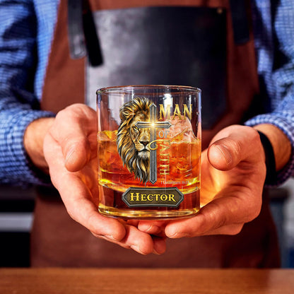 Man of Faith - Personalized Christian Whiskey Glass