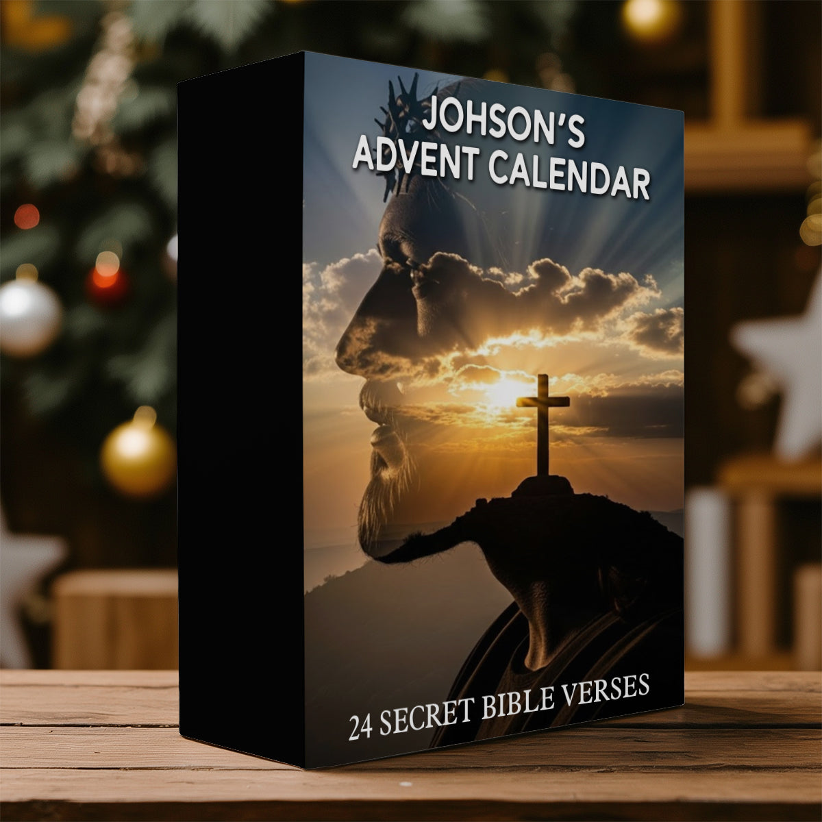 Bible Verse Advent Calendar - Personalized Christian Folded Advent Calendar With Ornaments