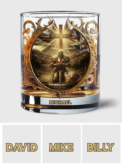 Deus vult - Personalized Christian Whiskey Glass