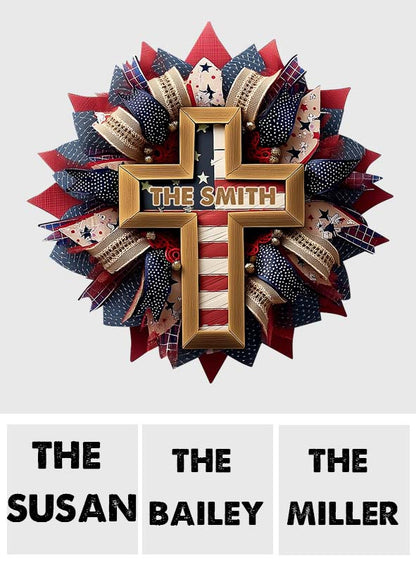 God Bless The American - Personalized Christian Custom Shaped Wood Sign