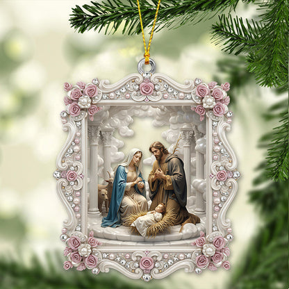 Holy Night Nativity Scene - Christian Ornament