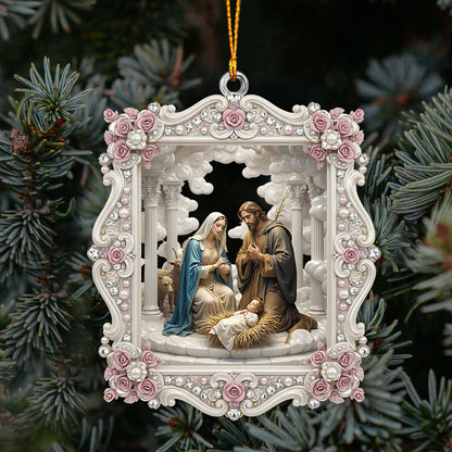 Holy Night Nativity Scene - Christian Ornament