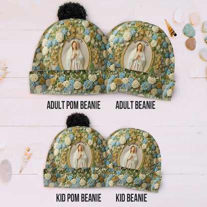 Our Lady's Rose - Personalized Christian Beanie Hat