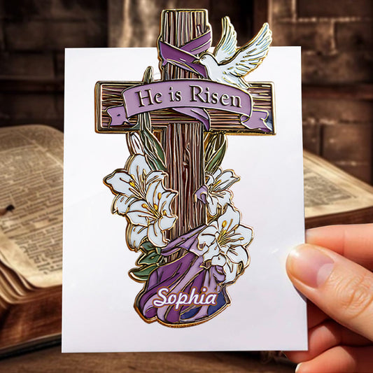 Vintage And Elegant Jesus Cross - Personalized Christian Pin