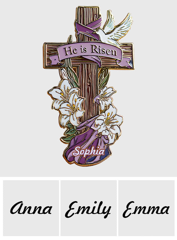 Vintage And Elegant Jesus Cross - Personalized Christian Pin