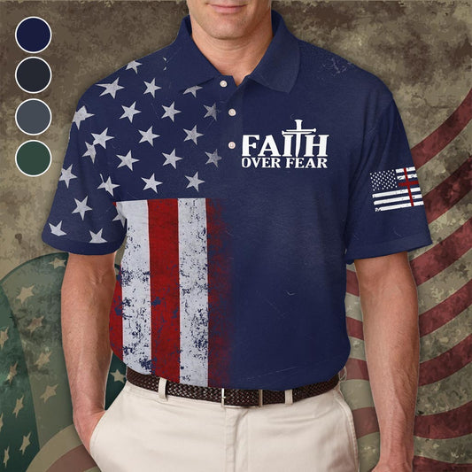 Faith Over Fear - Personalized Christian Polo Shirt