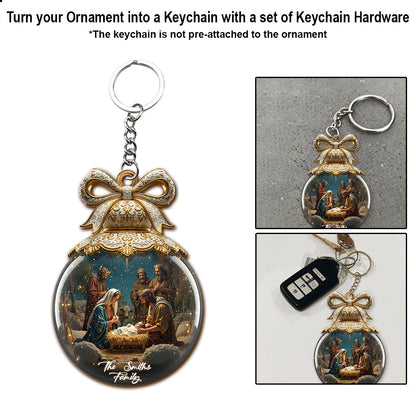 Holy Family Nativit - Personalized Christian Ornament