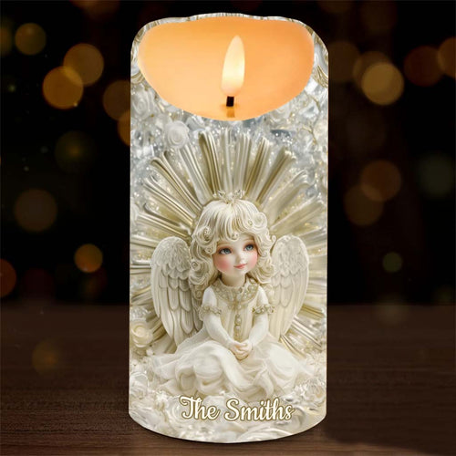 Beautiful Angel - Personalized Christian Flameless Candle