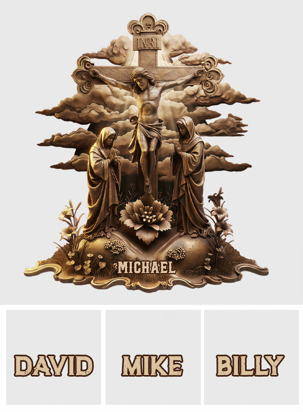 Christmas Sacred Crucifixion Sculpture - Personalized Christian Custom Shaped Acrylic Plaque