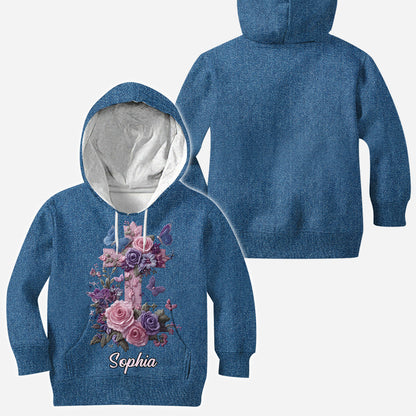 Cross & Floral - Graceful Style Honoring Faith - Personalized Christian All Over Shirt