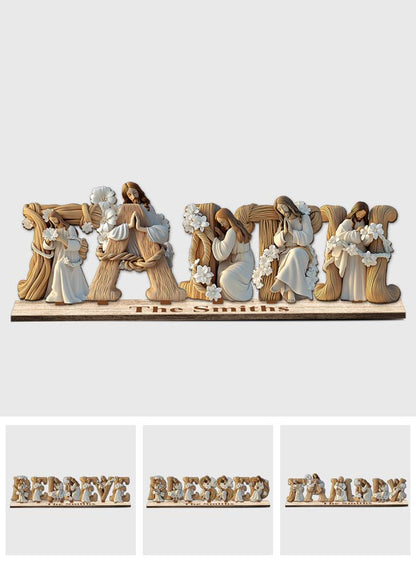 Holy Family - Personalized Christian 1 Layered Big Freestanding
