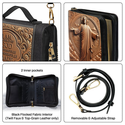 I'm A Child Of God - Personalized Christian Leather Bible Cover Bag