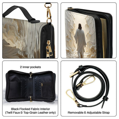 God Is Good All The Time - Personalized Christian Leather Bible Cover Bag