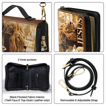 My God My King - Personalized Christian Leather Bible Cover Bag