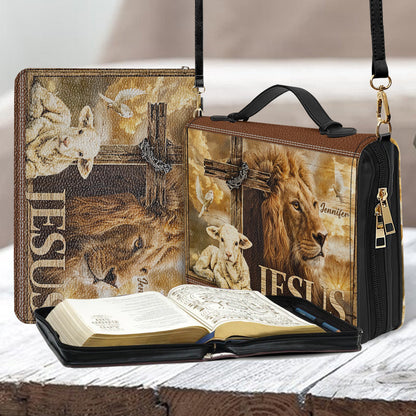My God My King - Personalized Christian Leather Bible Cover Bag