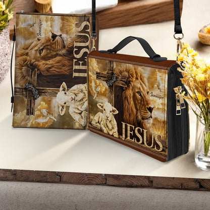 My God My King - Personalized Christian Leather Bible Cover Bag