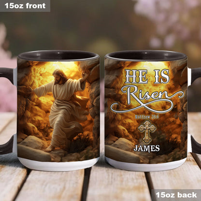 He Is Risen - Personalized Christian Accent Mug