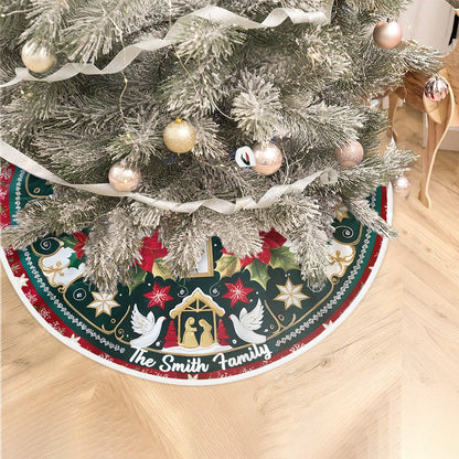 Holy Family - Personalized Christian Tree Skirt