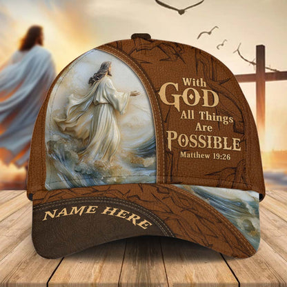 With God All Things Are Possible - Personalized Christian Classic Cap