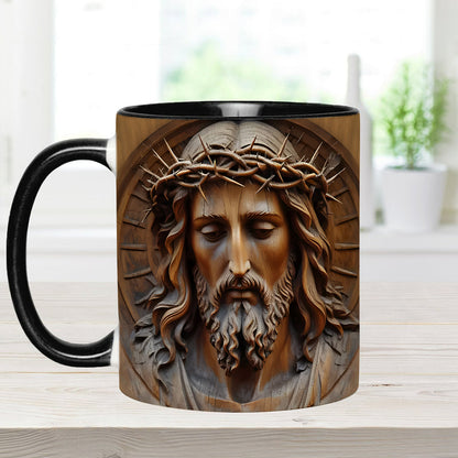 Vintage Jesus Art - Personalized Christian Accent Mug
