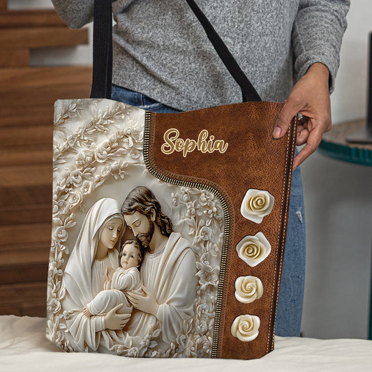 The Holy Family - Personalized Christian Tote Bag