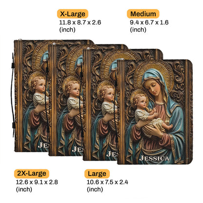 Believer - Personalized Christian Leather Bible Cover Bag