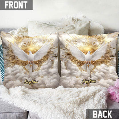 Dove Of Peace - Personalized Christian Throw Pillow