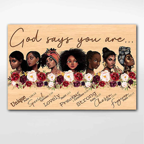 God Says You Are  - African American Poster 062021