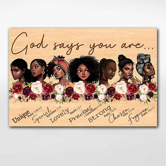 God Says You Are  - African American Poster 062021