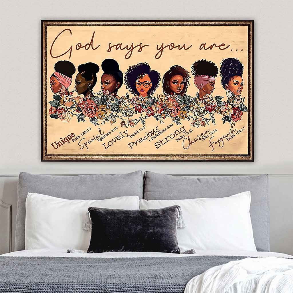 God Says You Are  - African American Poster 062021
