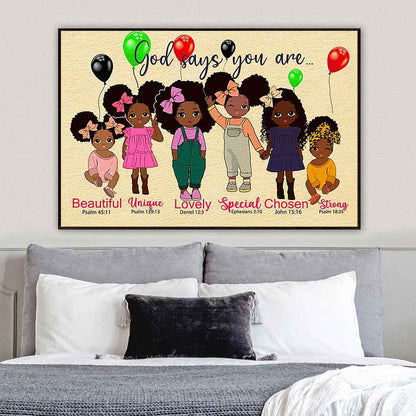 God Says You Are - African American Poster 062021
