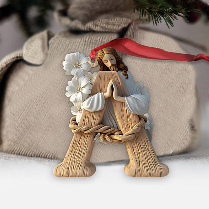 Holly Letter Ornament - Personalized Christian Ornament