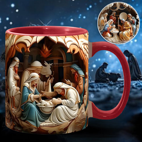 O Come Let Us Adore Him - Personalized Christian Accent Mug
