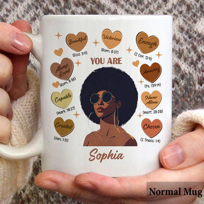 God Said You Are - Personalized African American Mug