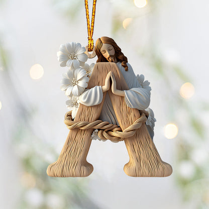 Holly Letter Ornament - Personalized Christian Ornament