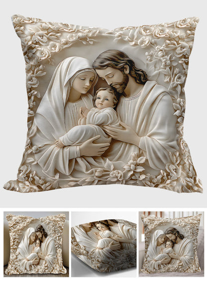 The Holy Family - Christian Throw Pillow