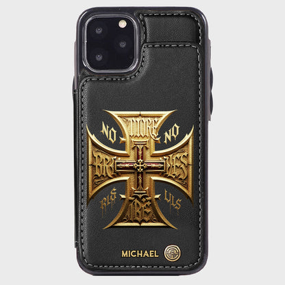 Medieval Cross Detailed Gothic Style - Personalized Christian Wallet Phone Case