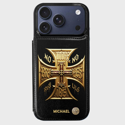 Medieval Cross Detailed Gothic Style - Personalized Christian Wallet Phone Case