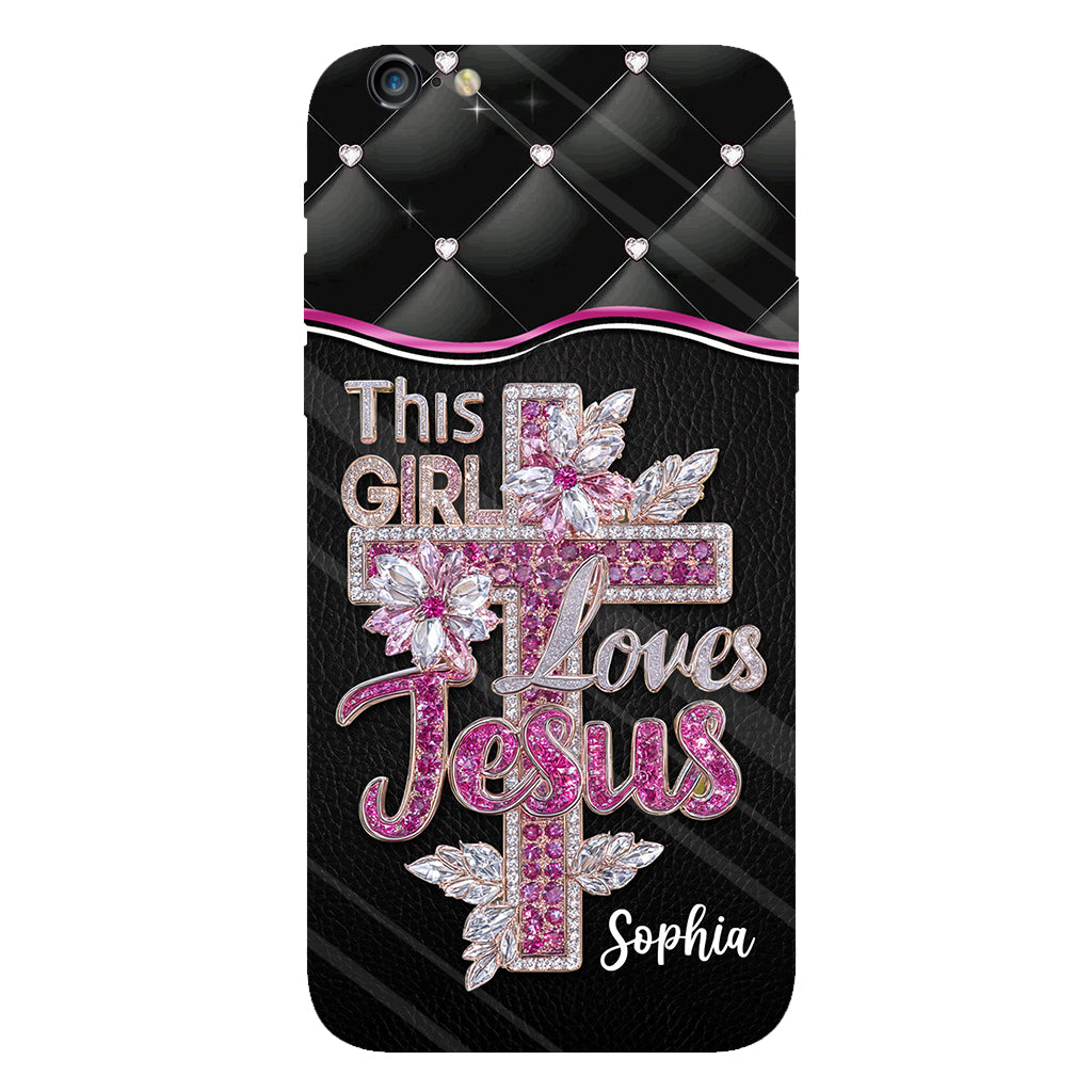 Girl Loves Jesus - Personalized Christian Full Print Phone Case