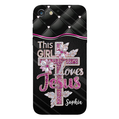 Girl Loves Jesus - Personalized Christian Full Print Phone Case