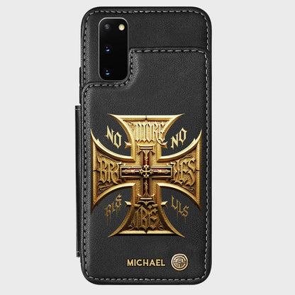 Medieval Cross Detailed Gothic Style - Personalized Christian Wallet Phone Case