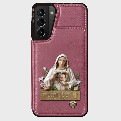 Virgin Mary Memorial - Personalized Memorial Wallet Phone Case
