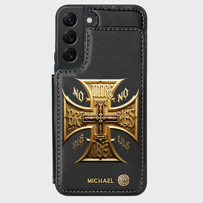 Medieval Cross Detailed Gothic Style - Personalized Christian Wallet Phone Case