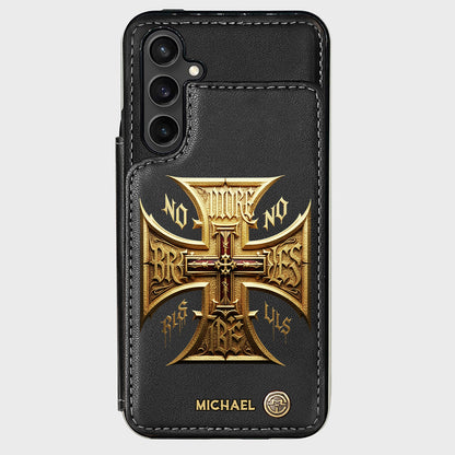 Medieval Cross Detailed Gothic Style - Personalized Christian Wallet Phone Case