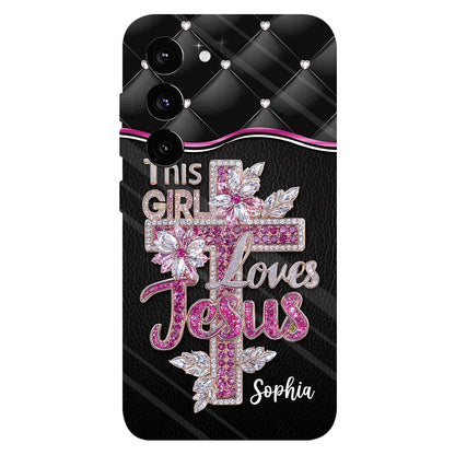 Girl Loves Jesus - Personalized Christian Full Print Phone Case