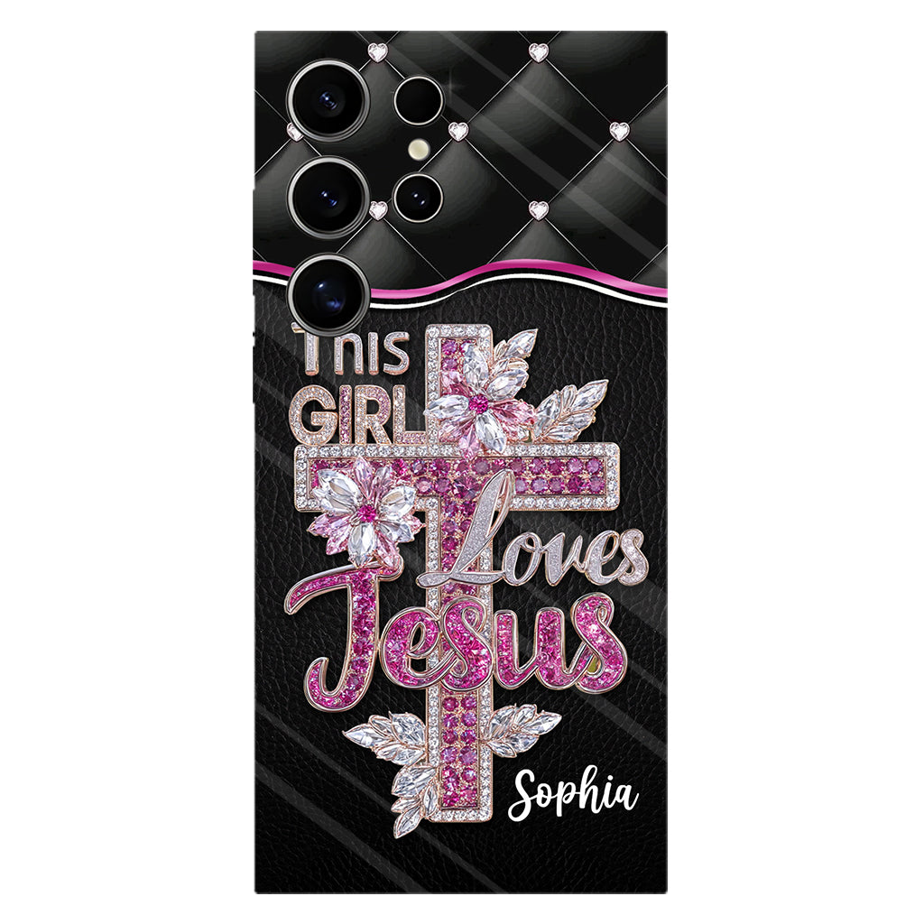 Girl Loves Jesus - Personalized Christian Full Print Phone Case