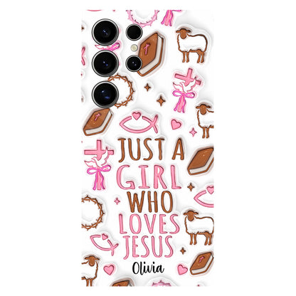 Just A Girl Who Loves Jesus - Personalized Christian Full Print Phone Case
