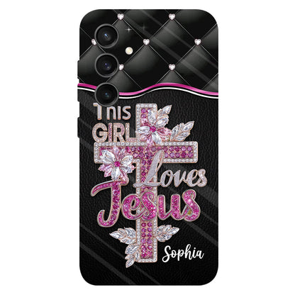 Girl Loves Jesus - Personalized Christian Full Print Phone Case